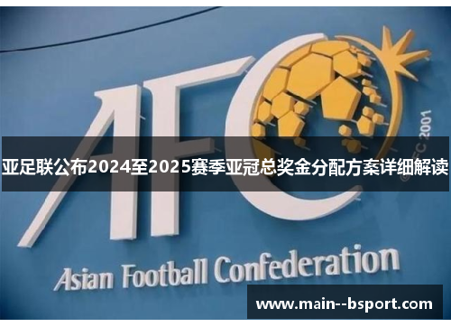 亚足联公布2024至2025赛季亚冠总奖金分配方案详细解读